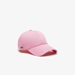 Lacoste Organic Cotton Twill Cap Pink | JDLQ-29308
