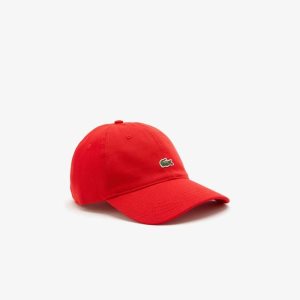 Lacoste Organic Cotton Twill Cap Red | MXYQ-20857