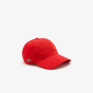 Lacoste Organic Cotton Twill Cap Red | VYWS-50762