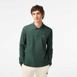 Lacoste Original L.12.12 Long Sleeve Cotton Polo Green | DFCB-49217