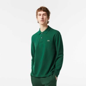 Lacoste Original L.12.12 Long Sleeve Cotton Polo Green | OVWR-37981