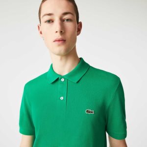 Lacoste Original L.12.12 Slim Fit Petit Pique Cotton Polo Green | YSAH-90743