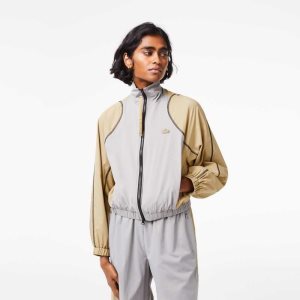 Lacoste Oversized Two-Tone Jacket Grey / Beige | YEQT-08473