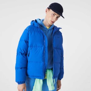 Lacoste Quilted Water-Repellent Jacket Blue | JWGF-25346