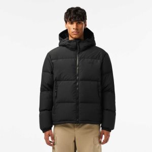Lacoste Quilted Water-Repellent Jacket Black | XCHG-91452