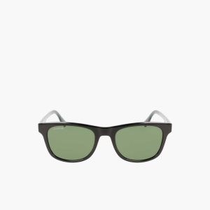 Lacoste Rectangle Color Block Sunglasses Matt Black | ESLK-56870