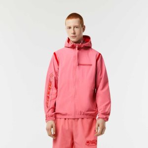 Lacoste Recycled Polyamide Short Track Jacket Pink | KABI-93187