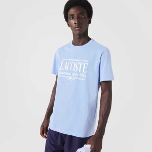 Lacoste Regular Fit Jersey T-Shirt Blue | NRZE-95780