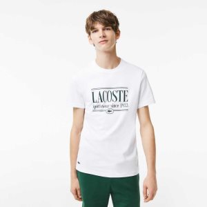 Lacoste Regular Fit Jersey T-Shirt White | VOHT-39856