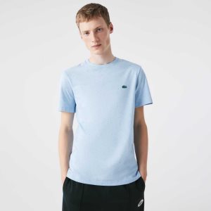 Lacoste Regular Fit Speckled Print Cotton Jersey T-Shirt Turquoise | BNIX-63128