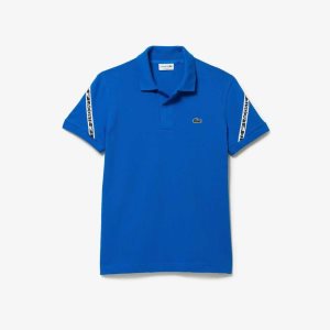 Lacoste Regular Fit Stretch Mini Pique Polo Shirt Blue | BUKM-73210
