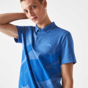 Lacoste Regular Fit Stretch Organic Cotton Polo Blue Chine | KRWP-80679