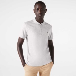 Lacoste Regular Fit Ultra Soft Cotton Jersey Polo Grey Chine | IKSH-16830