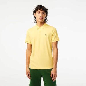 Lacoste Regular Fit Ultra Soft Cotton Jersey Polo Yellow | XTFW-58137