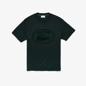 Lacoste Relaxed Fit Branded Cotton T-Shirt Green | TOQK-27310