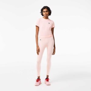 Lacoste SPORT 7/8 Length Recycled Polyester Leggings Pink | POBG-96382