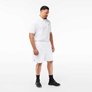 Lacoste SPORT Big Fit Jersey Lined Shorts White | ZUQI-15372