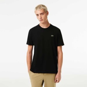 Lacoste SPORT Breathable T-Shirt Black | UONZ-54802