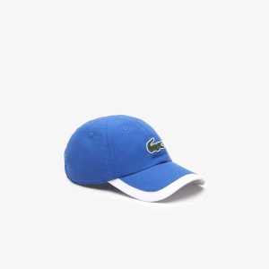 Lacoste SPORT Contrast Border Lightweight Cap Blue / White | EGVA-24763