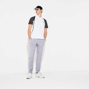 Lacoste SPORT Fleece Tennis Sweatpants Grey Chine | VNBY-74512