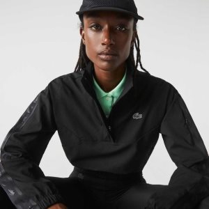 Lacoste SPORT Loose Fit Track Jacket Black | BFDR-29568