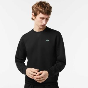 Lacoste SPORT Mesh Panels Sweatshirt Black | NZTH-89241