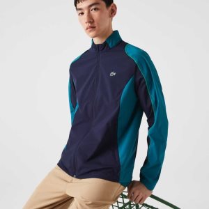 Lacoste SPORT Packable Golf Jacket Navy Blue / Green | GHPX-36078