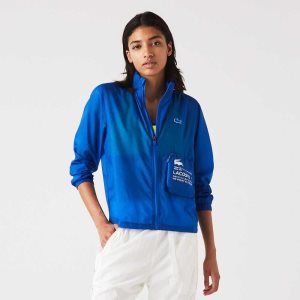 Lacoste SPORT Packable Water-Repellent Jacket Blue | BGRE-78623