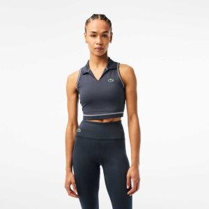 Lacoste SPORT Polo-Style SPORTs Bra Blue | AJYC-25091