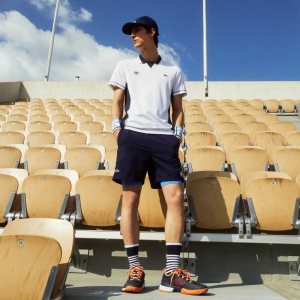Lacoste SPORT Roland Garros Breathable Light Shorts Navy Blue / Blue / White | BOEP-93052