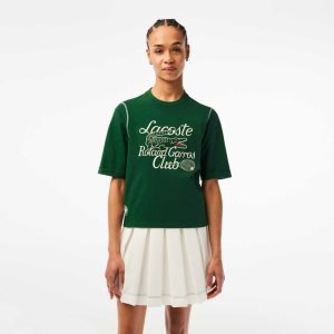 Lacoste SPORT Roland Garros Edition Heavy Jersey T-Shirt Green | QTDO-12698