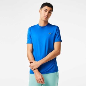 Lacoste SPORT Slim Fit Stretch Jersey T-Shirt Blue | KPOF-16024