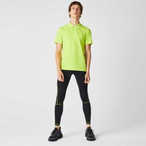 Lacoste SPORT Thermal Leggings Black / Yellow | MFJP-27543