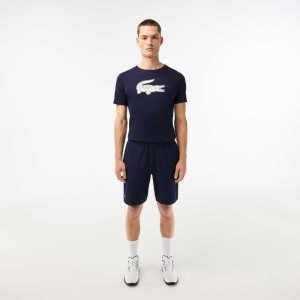 Lacoste SPORT Ultra-Light Shorts Navy Blue / White | QNAL-91036