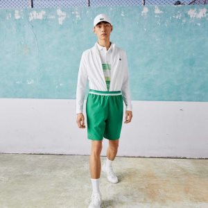 Lacoste SPORT x Novak Djokovic Light Stretch Shorts Green | XUBH-73569