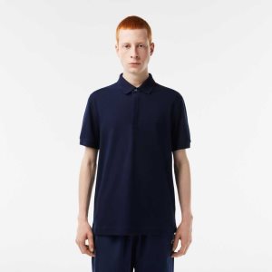 Lacoste Smart Paris Polo Stretch Cotton Navy Blue | CQKX-18205