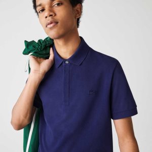 Lacoste Smart Paris Polo Stretch Cotton Blue | HNDQ-62107