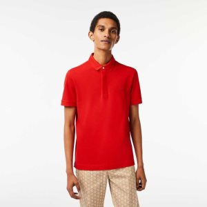 Lacoste Smart Paris Polo Stretch Cotton Red | VXLB-58342