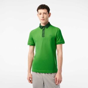 Lacoste Smart Paris Polo with cotton Petit Pique Green | PIUH-97481