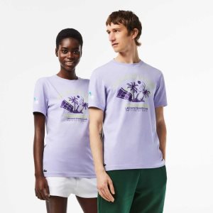 Lacoste Sport Miami Open Edition T-shirt Purple | DOUB-41092