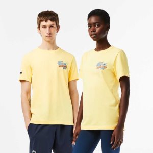 Lacoste Sport Miami Open Edition T-shirt Yellow | JOSE-59187
