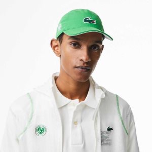 Lacoste Sport Roland Garros Edition Microfiber Cap Green / White | LBDE-86109