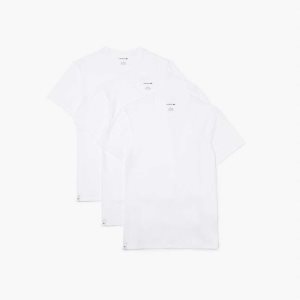 Lacoste T-Shirt 3-Pack White | NEXL-61845