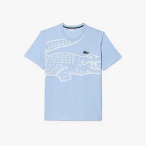 Lacoste Tall Fit Cotton T-Shirt Blue | ERBJ-96082