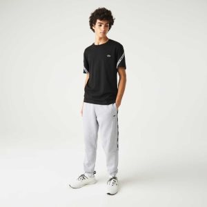 Lacoste Tapered Fit Branded Trackpants Grey Chine | ENHB-09437