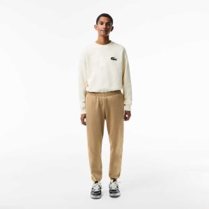 Lacoste Tapered Fit Fleece Trackpants Beige | CDYV-38719
