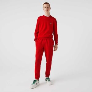 Lacoste Tapered Fit Fleece Trackpants Red | SMIF-96174