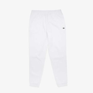 Lacoste Tapered Fit Fleece Trackpants White | SVUH-35901