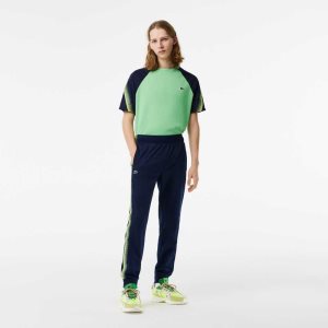 Lacoste Tennis Abrasion-Resistant Track Pants Navy Blue | BKUO-70634