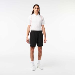 Lacoste Tennis x Daniil Medvedev Mesh Shorts Black | JAVG-32679